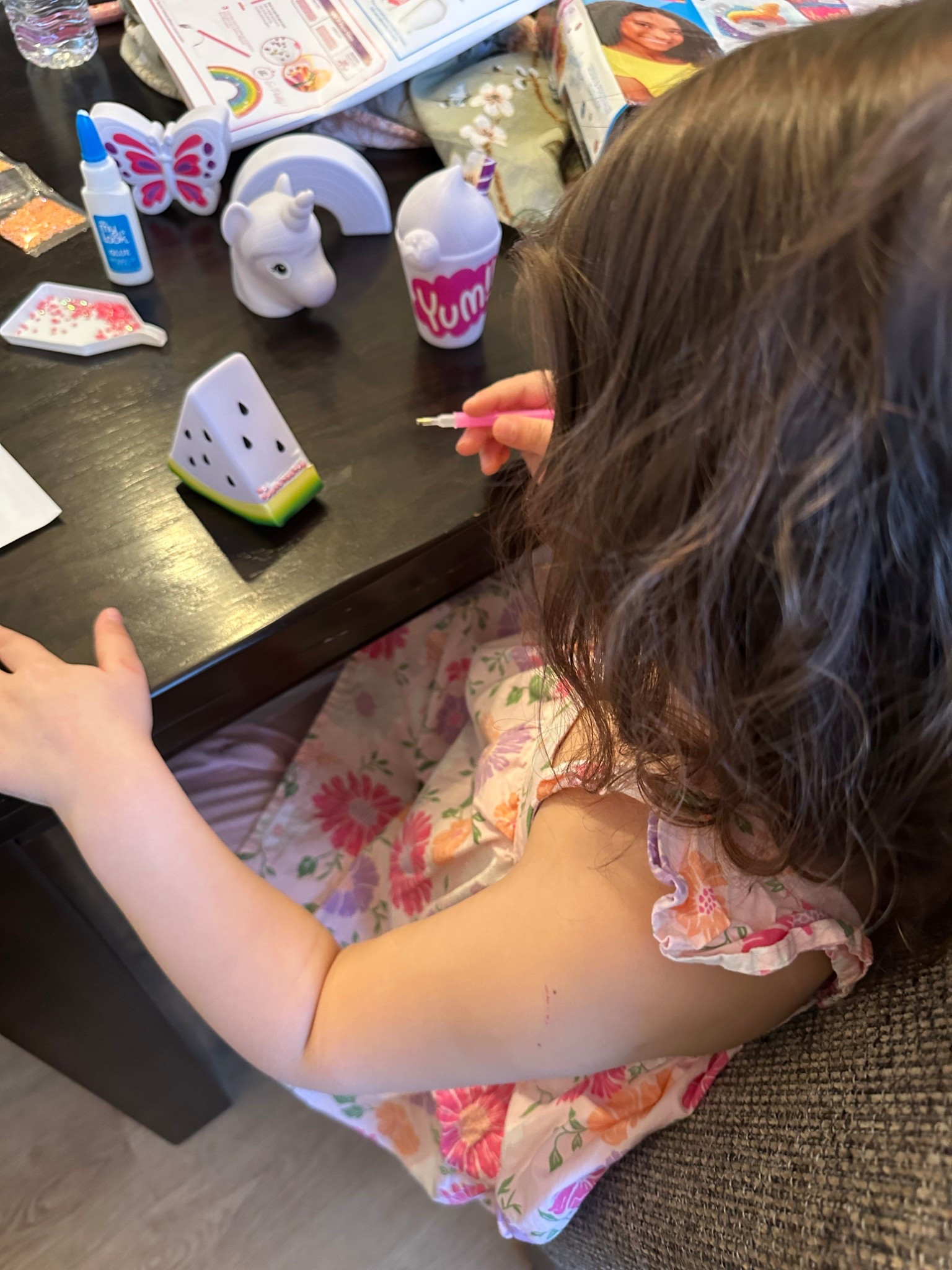 Creating some sparkle ✨ 

Our family loves activities and crafting. Once a month, the kids go to the store and purchase a gift with their earned allowance. Mara selected a jewel art activity with her money. Watching the focus of my 5 year old was super special. And the art was pretty too! 🍉

#LTKKids #LTKmomlife