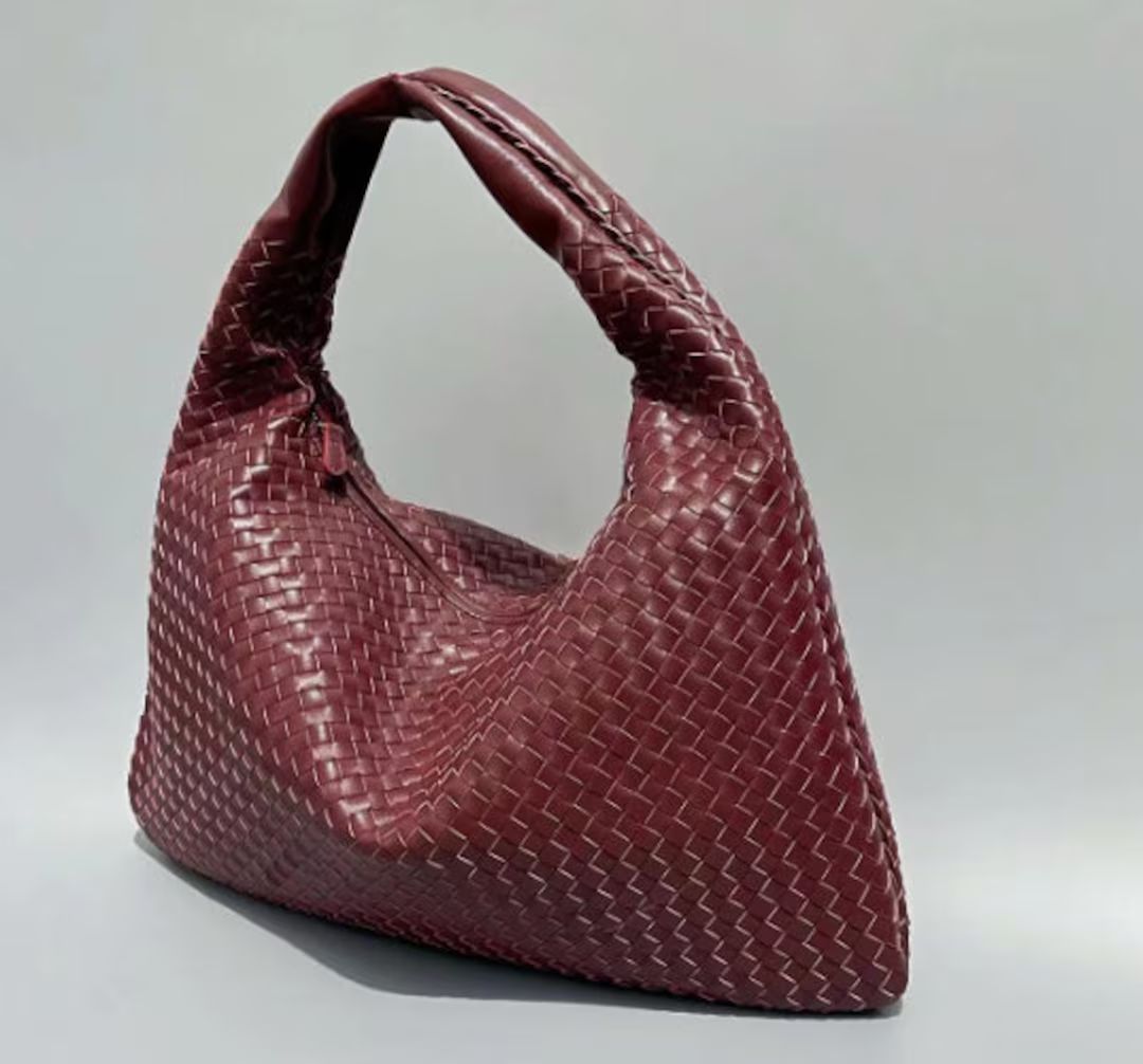 Sheepskin Leather Hobo Bag/woven Leather Bag/women Designer Bag/luxury Bag/women Handbags/handwov... | Etsy (US)