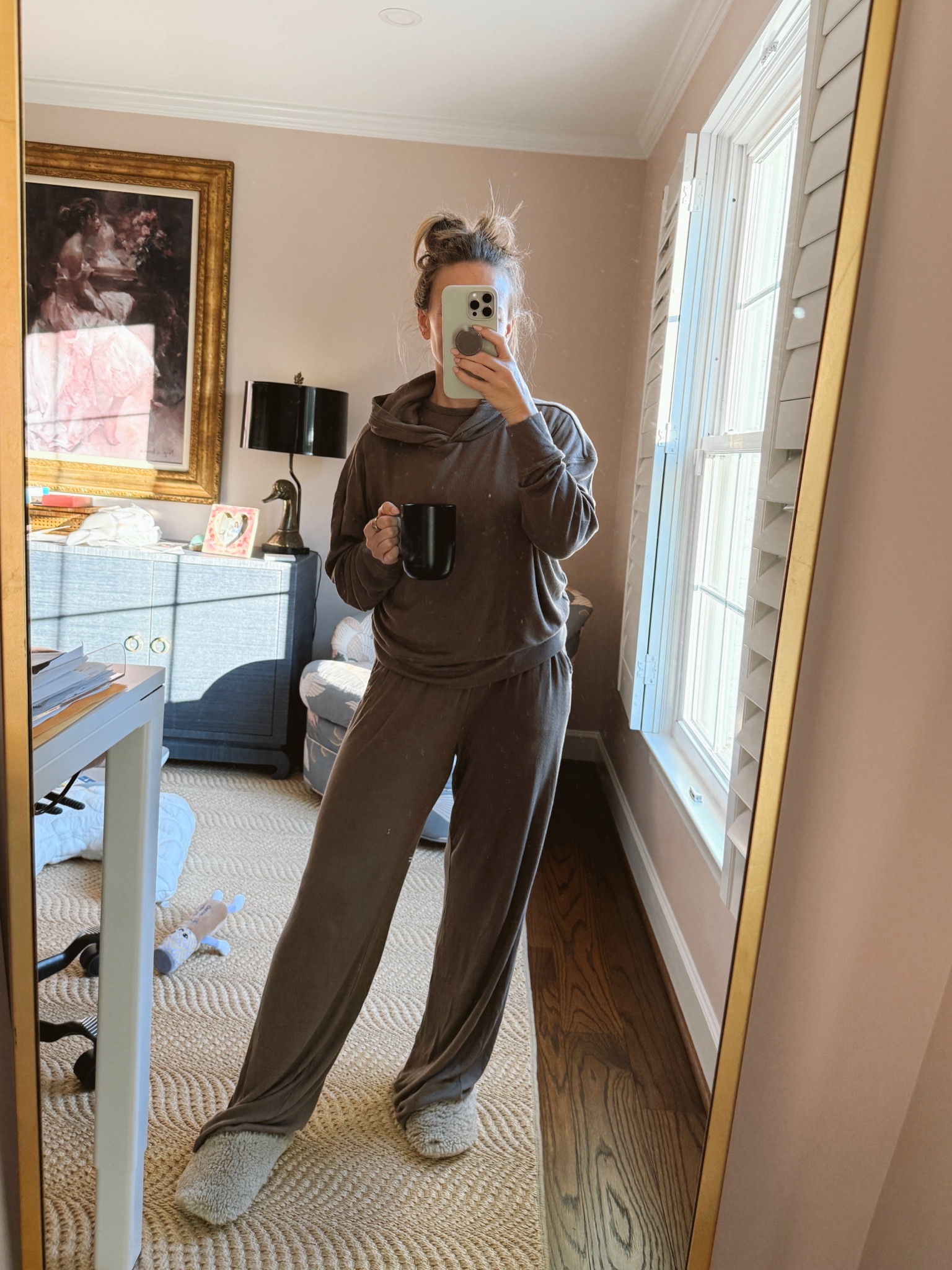 Weekend mode. This is my favorite matching set / loungewear. So soft!!  I have a matching tee that I wear under the hoodie that is insanely flattering 

I have XS pants and small in the tops. I fold the waistband over to make them shorter! 


#LTKPetite #LTKSeasonal #LTKStyleTip