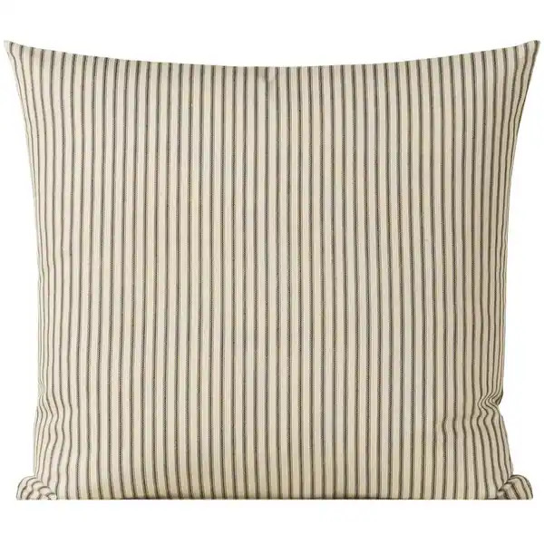 Ticking Stripe Farmhouse-style Throw Pillow - 20 x 20 - Black | Bed Bath & Beyond