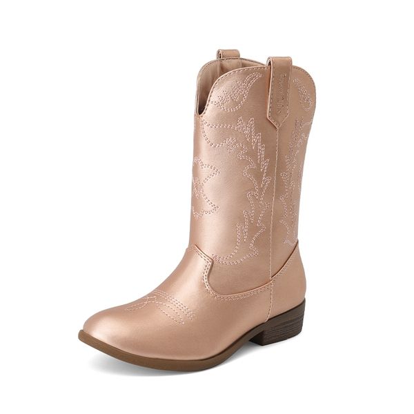 Mid Calf Kids Cowboy Riding Boots | Dream Pairs