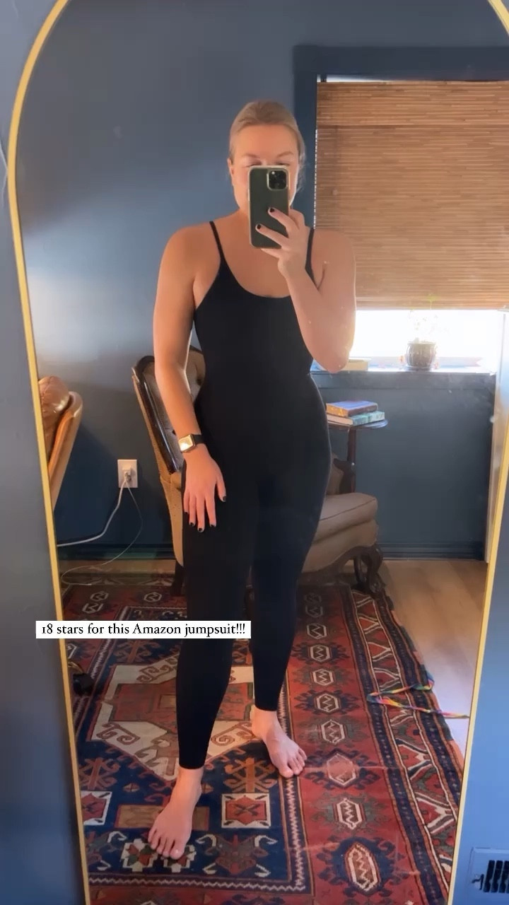 amazing Amazon jumpsuit!!! 

jumpsuit, black jumpsuit, athleisure wear, athleisure jumpsuit, bodysuit, ribbed bodysuit, flattering bodysuit 

#LTKfitness #LTKmidsize #LTKfindsunder50