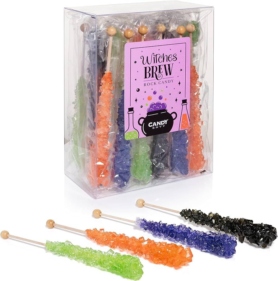 Candy Envy - Witches Brew Rock Candy Sugar Sticks - 18 Indiv. Wrapped - Halloween Themed | Amazon (US)