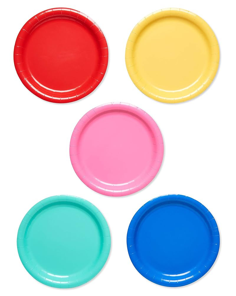 American Greetings 50-Count 9 in. x 9 in. Rainbow Paper Dinner Plates | Amazon (US)