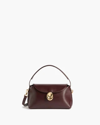 Gaia Mini Bag Leather Burgundy | Flattered