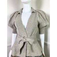 Extra Small | Y2K Vintage Puff Sleeve Peplum Sweater By Moda International | Etsy (US)