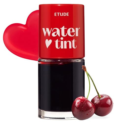 ETUDE Dear Darling Water Tint - Cherry Ade (9g) | Vivid Color Lip Stain with Moisturizing Weightless & Non-sticky Finish Lip Stain | Smudge-proof Lip Tint | Korean Makeup, Kbeauty | Amazon (US)