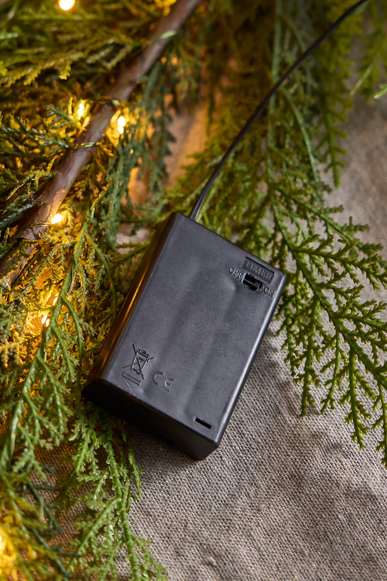 Pre-Lit Faux Cedar Garland, Evergreen 72-108" | Terrain