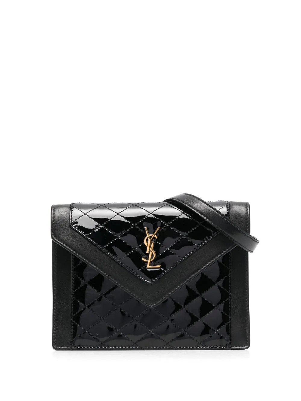 Saint Laurent logo-plaque Clutch Bag | Black | FARFETCH UK | Farfetch Global