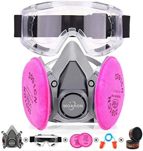 Reusable Half Facepiece Respirаtor, Respirаtor 6200 with 2091 Р100 Filter, Half Face Cover with Gogg | Amazon (US)