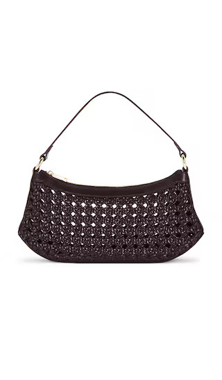 Lily Woven Shoulder Bag in Deep Claret | Revolve Clothing (Global)
