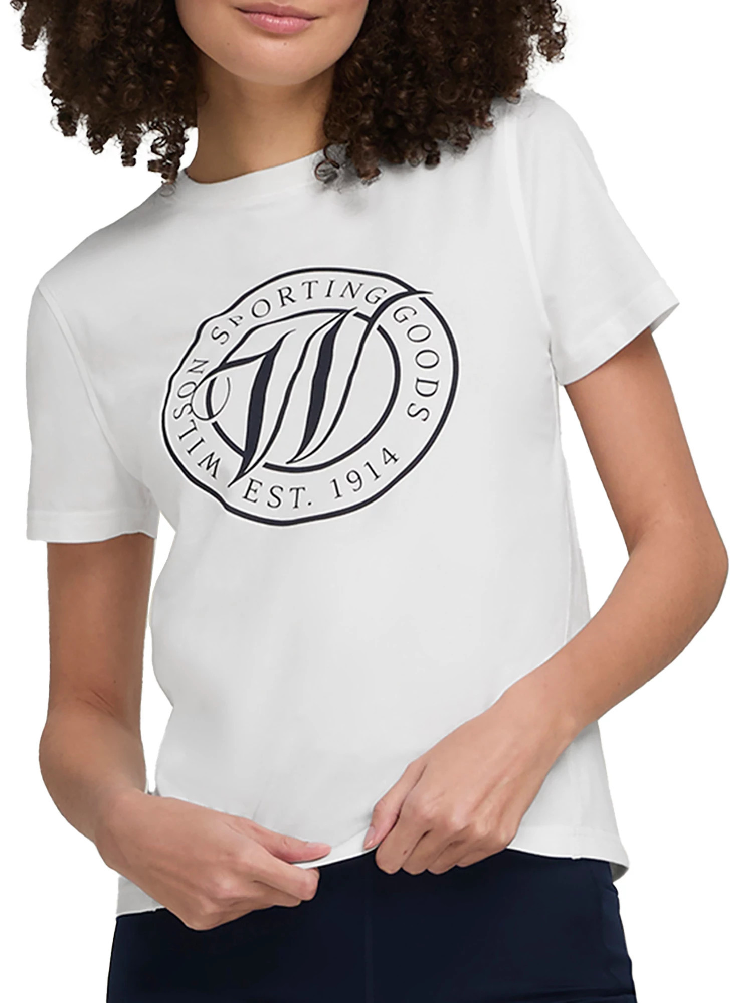 Wilson Women's Easy Tennis T-Shirt, Large, Bright White | DICK'S Sporting Goods