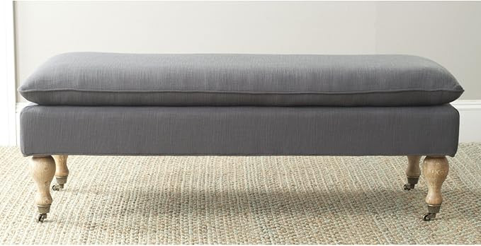 Safavieh Safavieh Hudson Collection Sutton Pillowtop Bench, Steel Gray | Amazon (US)