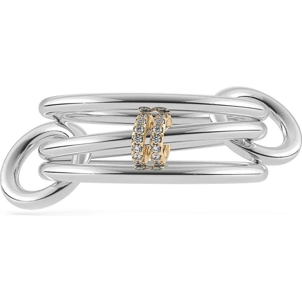 Spinelli Kilcollin Acacia SG Gris Linked Rings in Silver at Nordstrom, Size 6 | Nordstrom