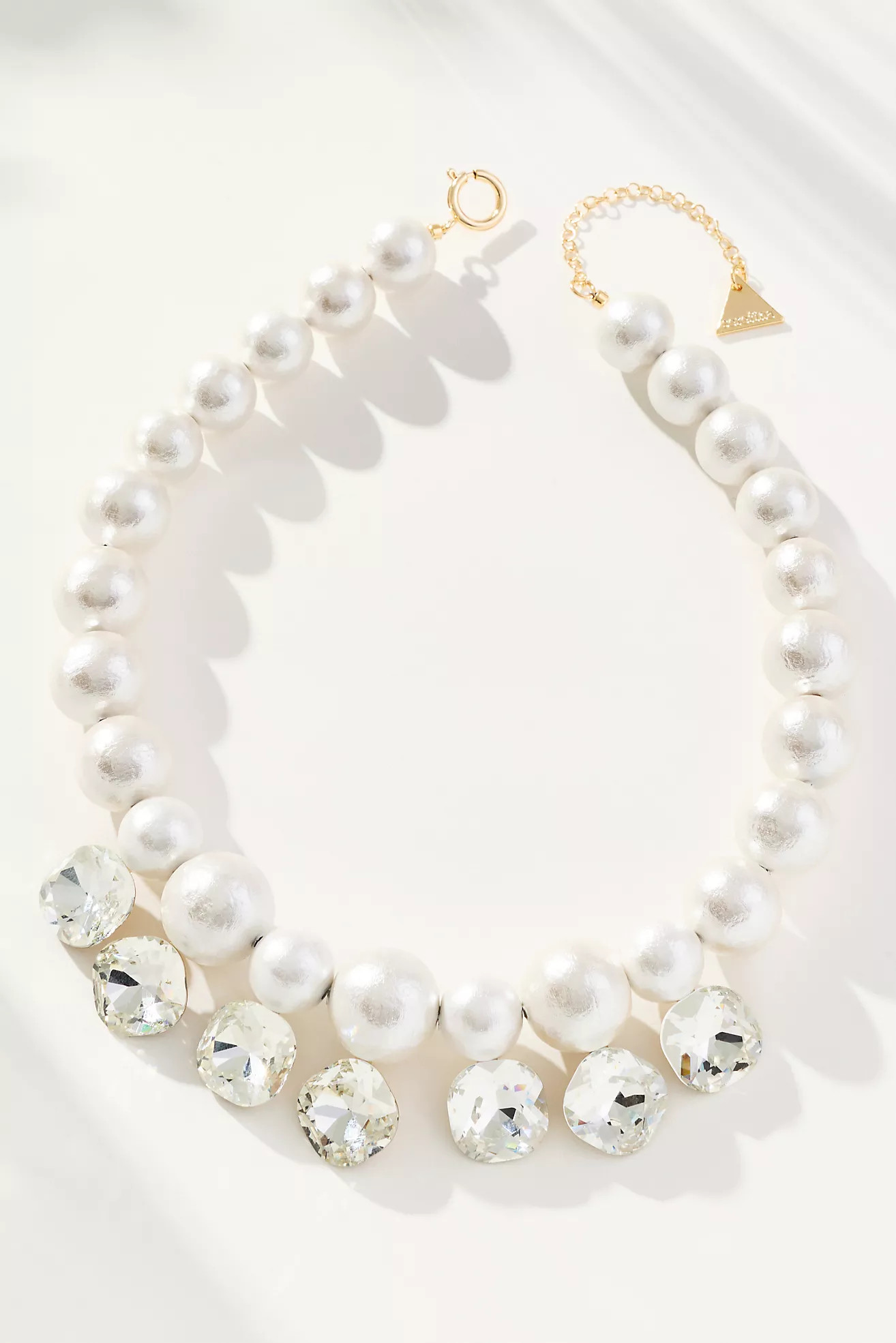 Crystal & Pearl Beaded Collar Necklace | Anthropologie (US)
