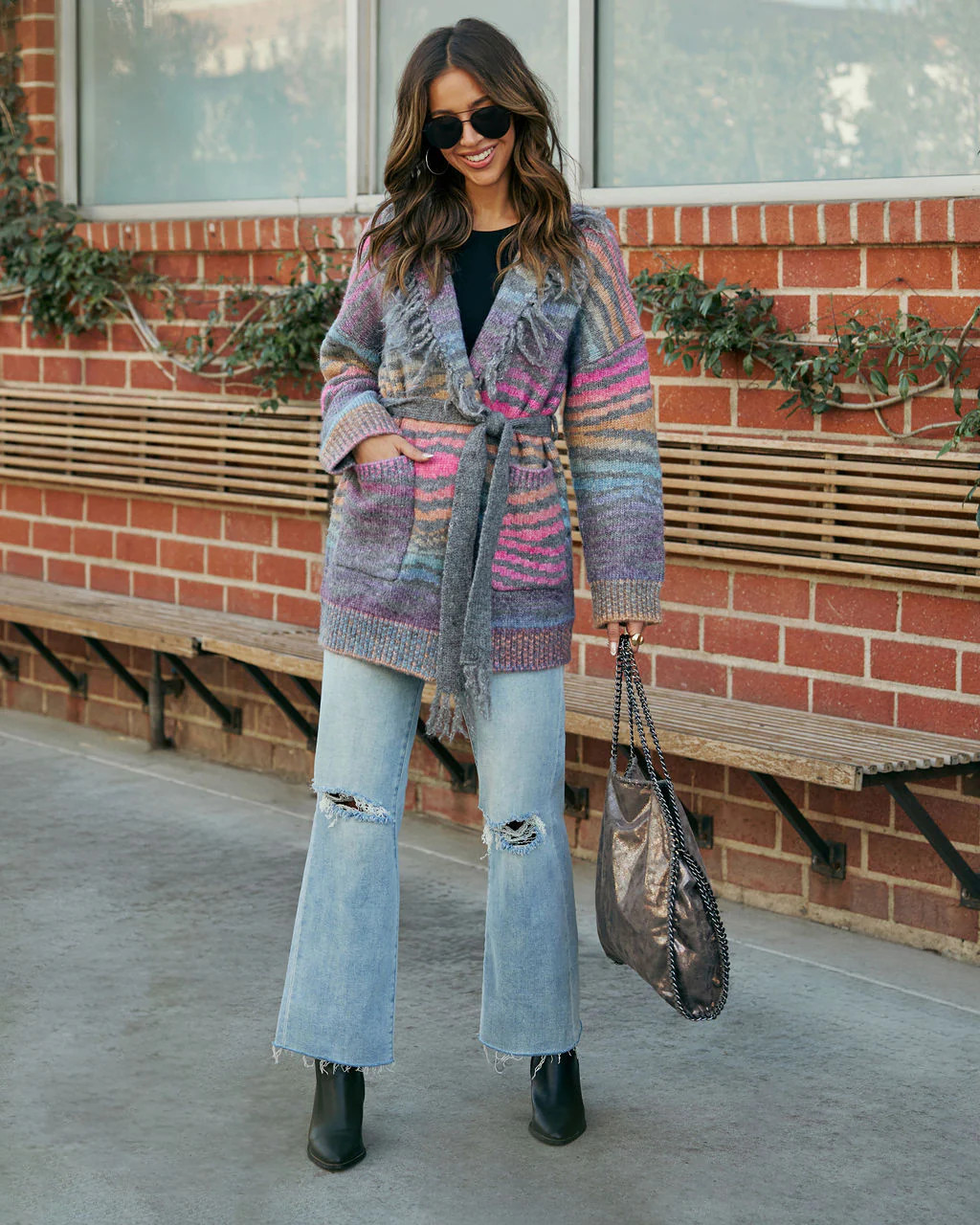 Zafina Fringe Waist Tie Cardigan | VICI