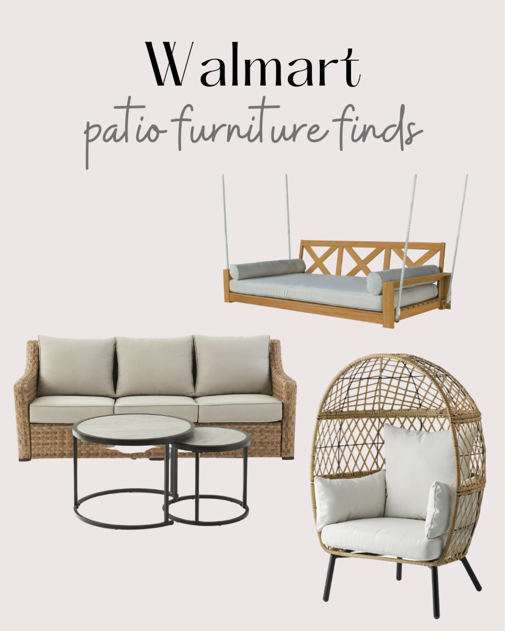 Walmart outdoor patio furniture finds 


#LTKhome #LTKSeasonal