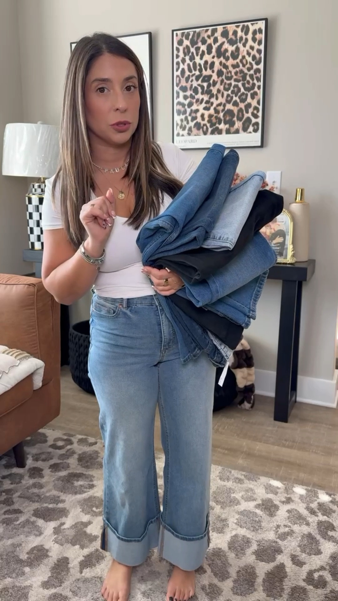 Calling all my denim loving girls, Amazon essentials jeans are so affordable and they fit so freaking good. They definitely run long on my 5’ frame, but I will be cutting the super long ones because they make the booty look so good, I’m obsessed with this brand. 
Denim, wide leg jeans, straight leg jeans, flare jeans, black jeans, affordable denim 

#LTKFindsUnder50 #LTKPetite #LTKMidsize
