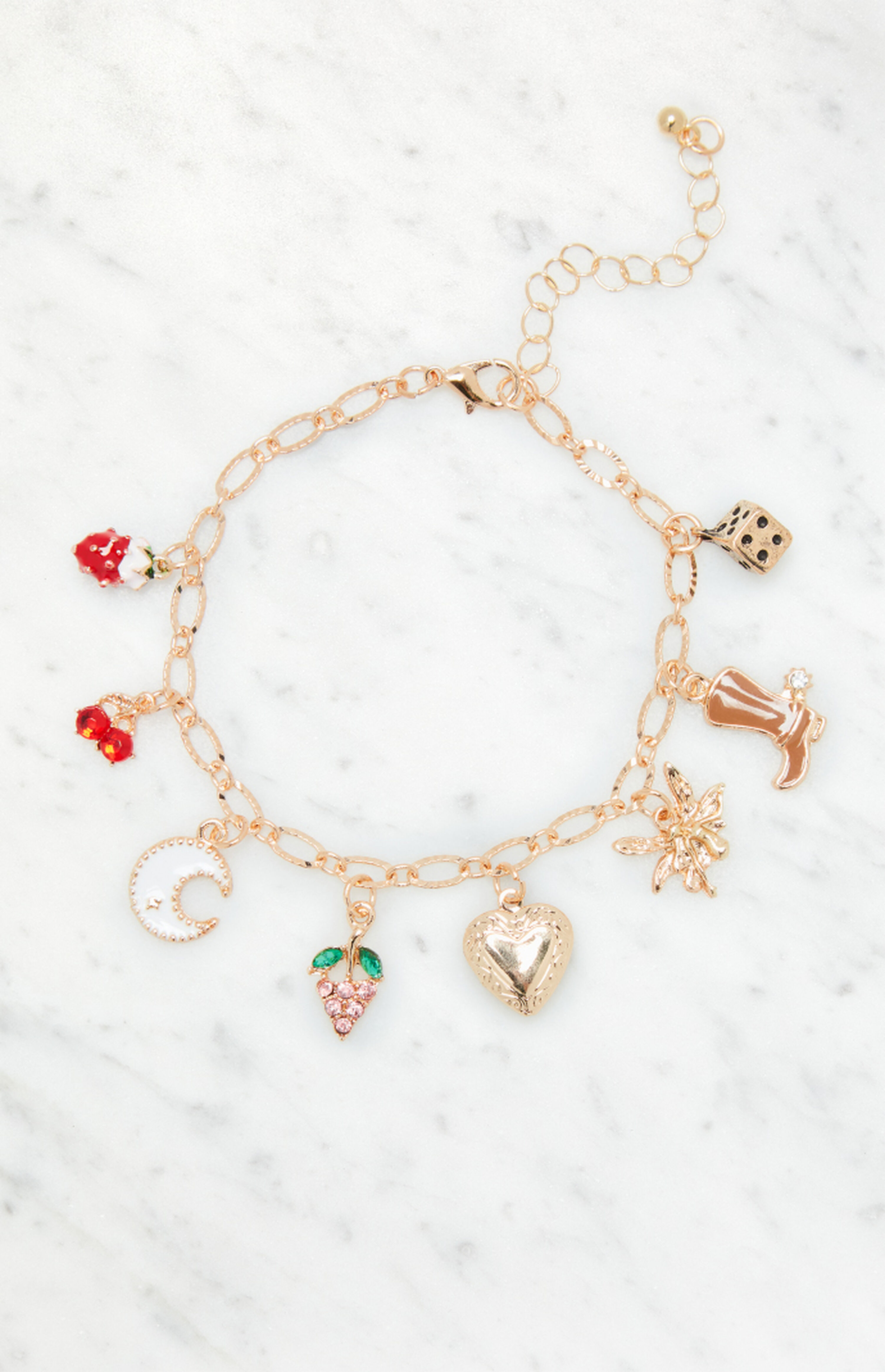 LA Hearts Strawberry Charm Bracelet | PacSun