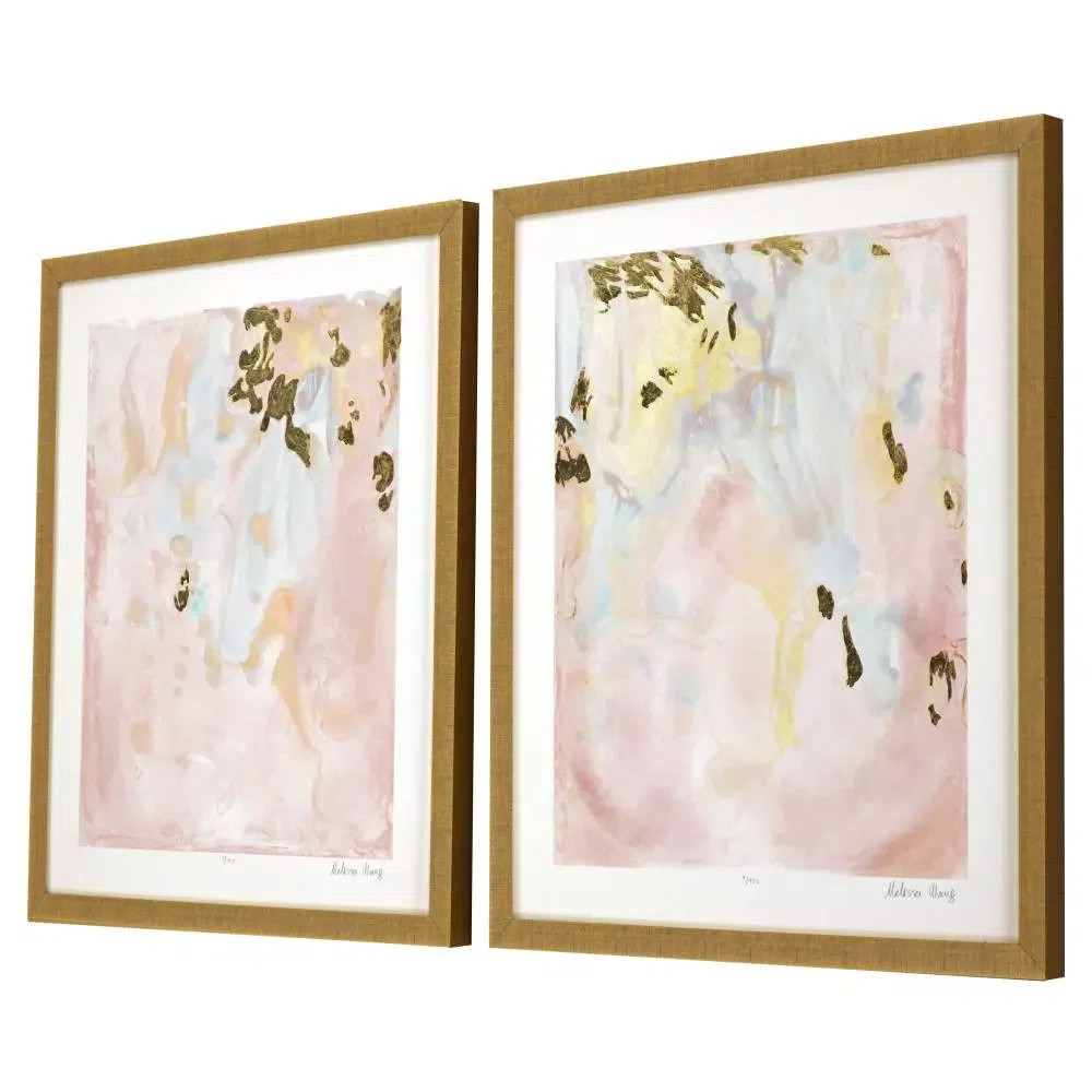 " Gold Planet II " by Wang 2 - Pieces (Set of 2) | Wayfair North America