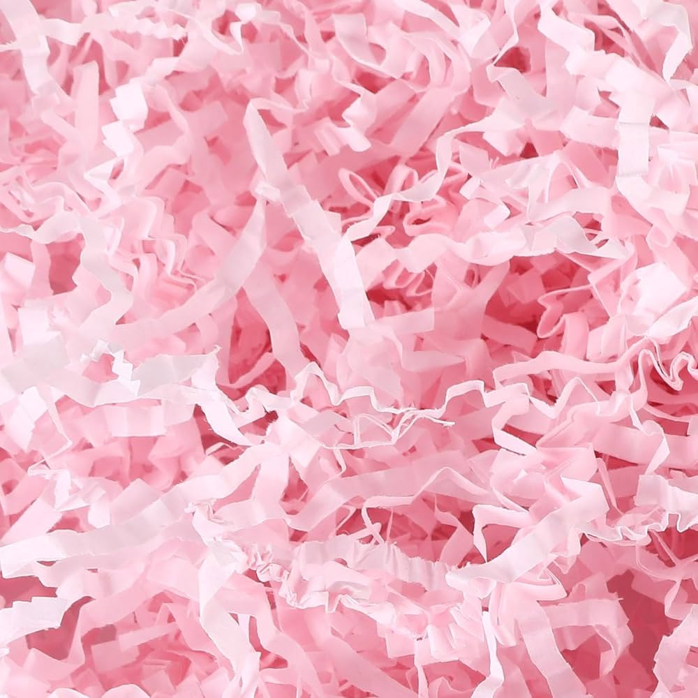 Cgzwxjin Light Pink Crinkle Cut Paper Shred Filler (1/2 LB)，Crinkle Paper for Gift Box, Shredde... | Amazon (US)
