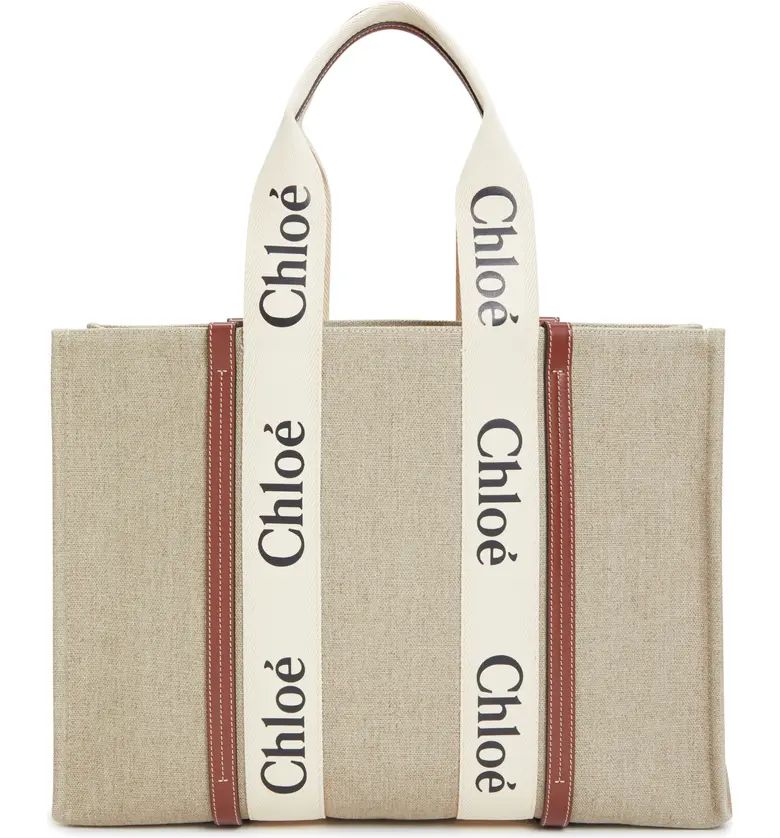 Large Woody Linen Tote | Nordstrom