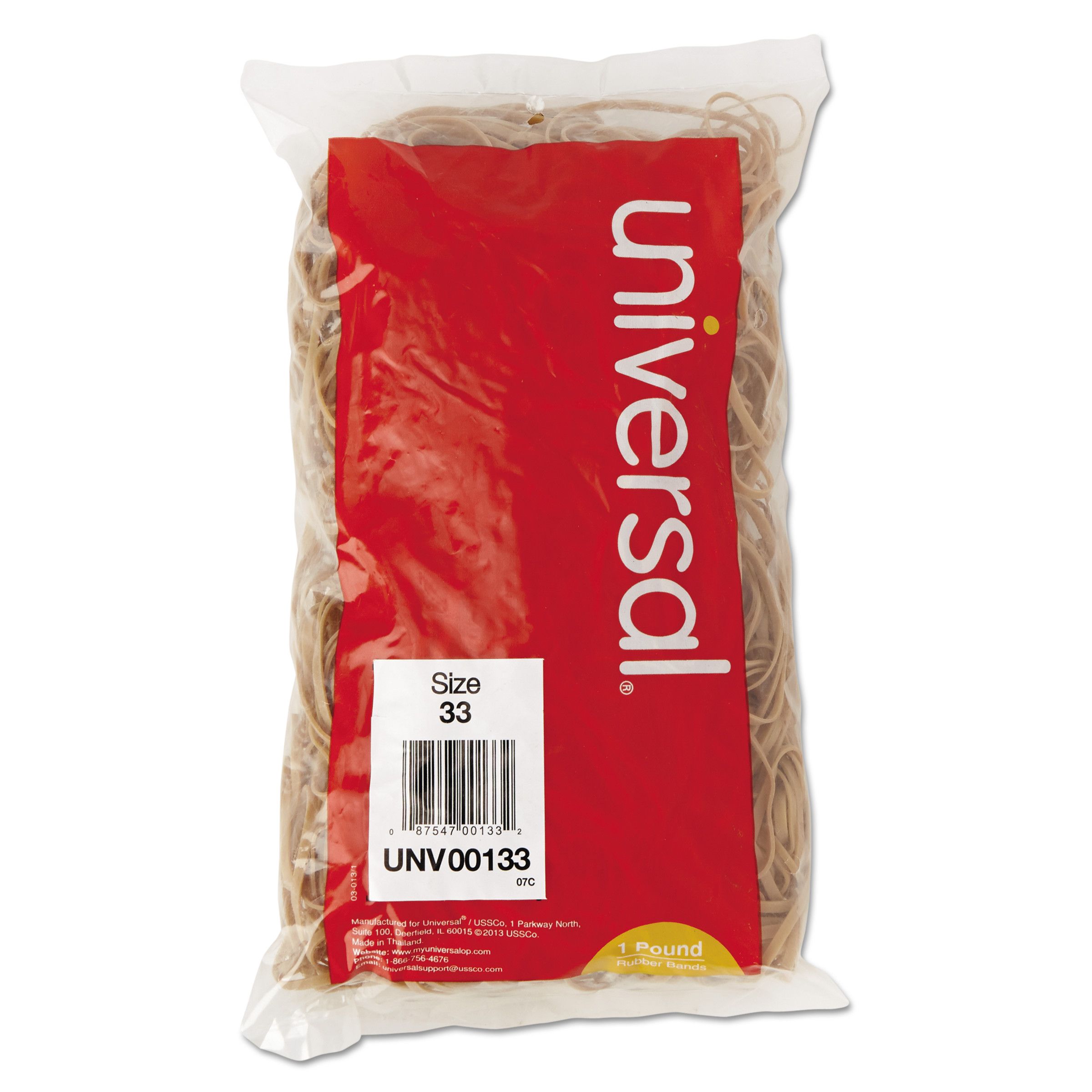 Universal Rubber Bands, Size 33, 0.04" Gauge, Beige, 1 lb Box, 640/Pack -UNV00133 | Walmart (US)
