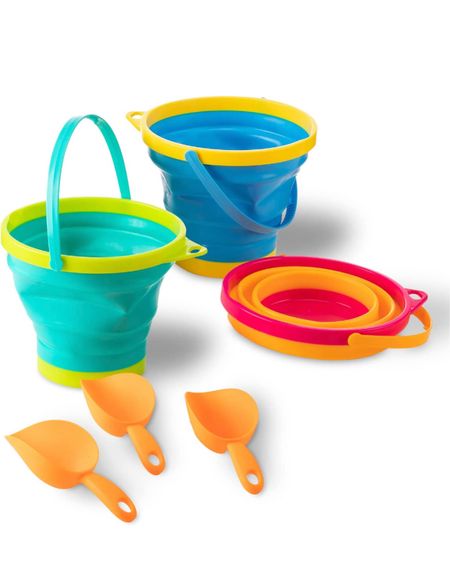 Collapsible beach buckets for kids on sale! Originally $24.99, sale price $18.99. This is a pack of 3! 

#LTKkids #LTKSale #LTKFind