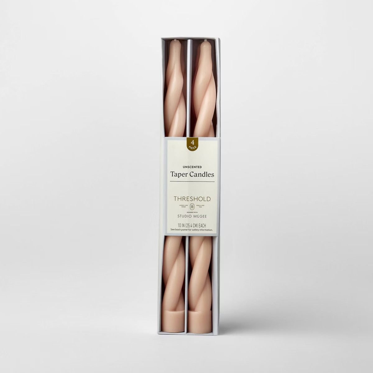 4pk Taper Set Light Pink Twist - Threshold™ designed with Studio McGee | Target