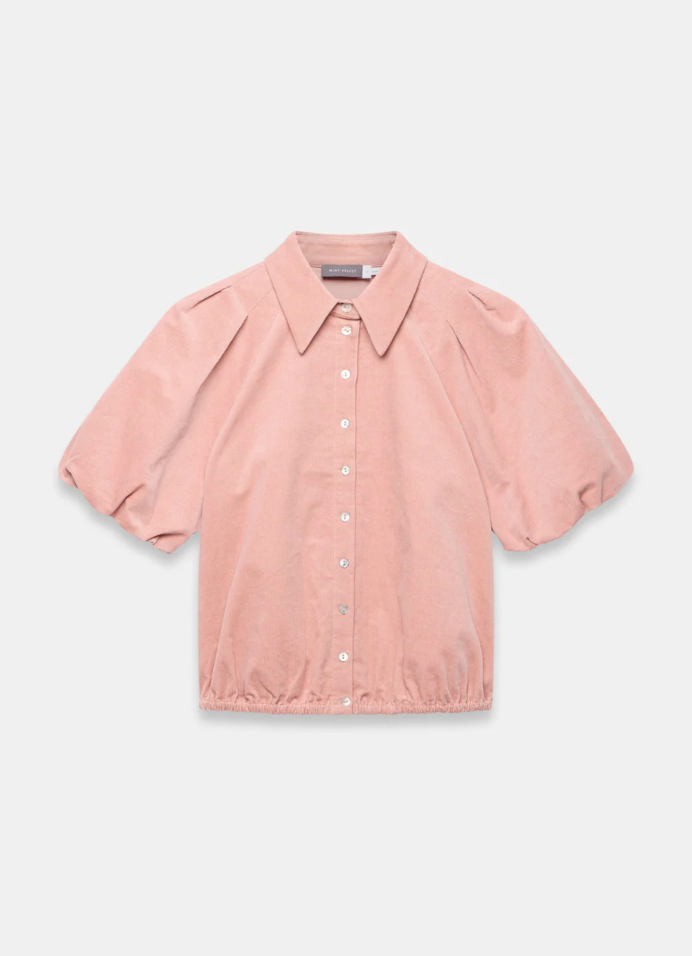 Pink Corduroy Puff Sleeve Shirt | Mint Velvet