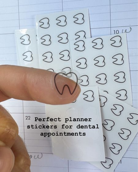 I love these cute little dental stickers that I put in my planner whenever I book appointments for my family. 

#LTKU #LTKfamily #LTKkids