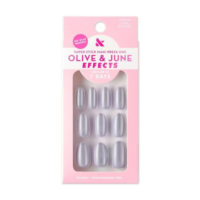 Olive & June Press-On Fake Nails Effects Tabs - M Oval - BP Velvet - 32ct | Target