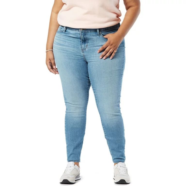 Signature by Levi Strauss & Co. Women's and Women's Plus Mid Rise Skinny Jeans | Walmart (US)