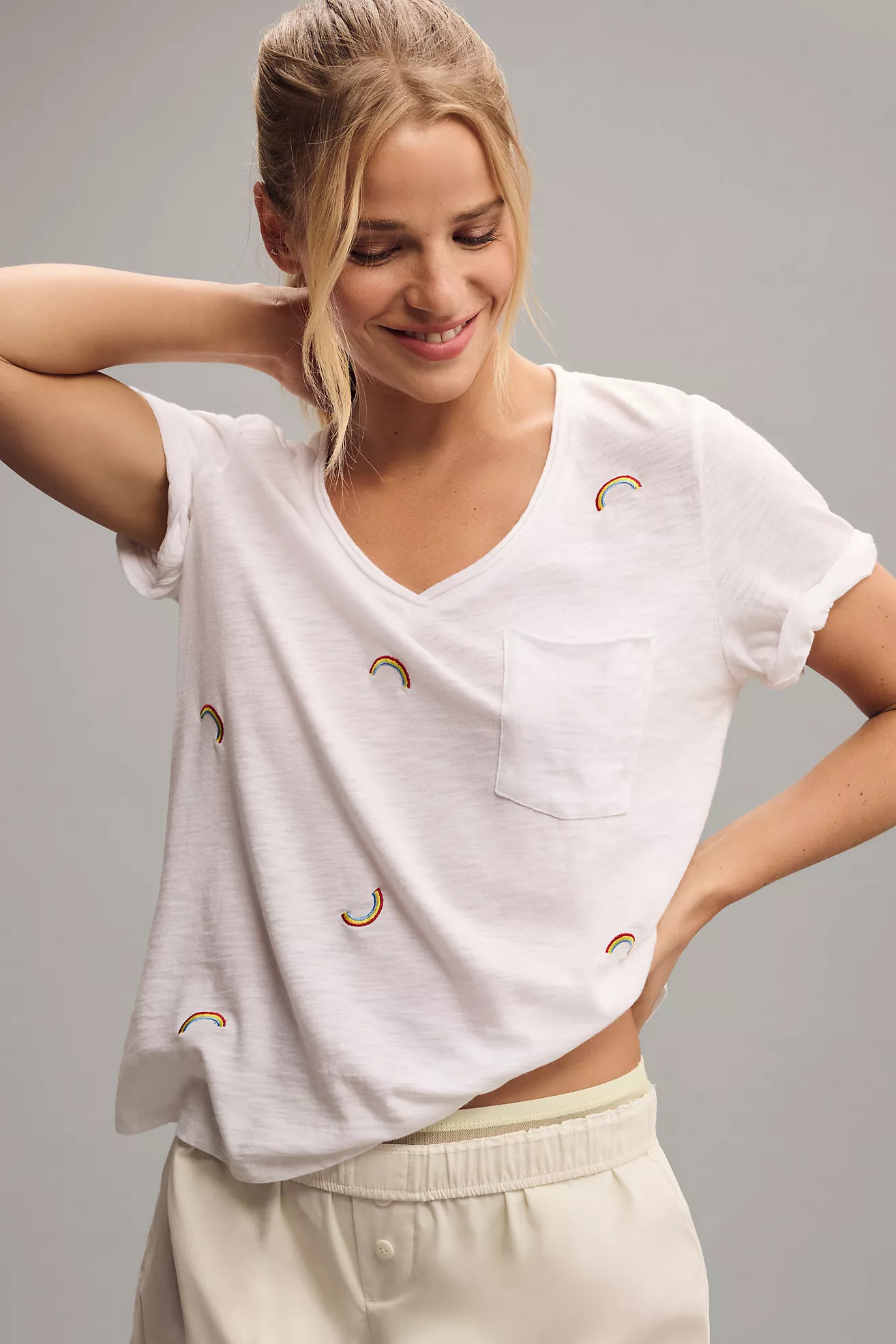 The Lars Classic V-Neck Tee by T.La | Anthropologie (US)