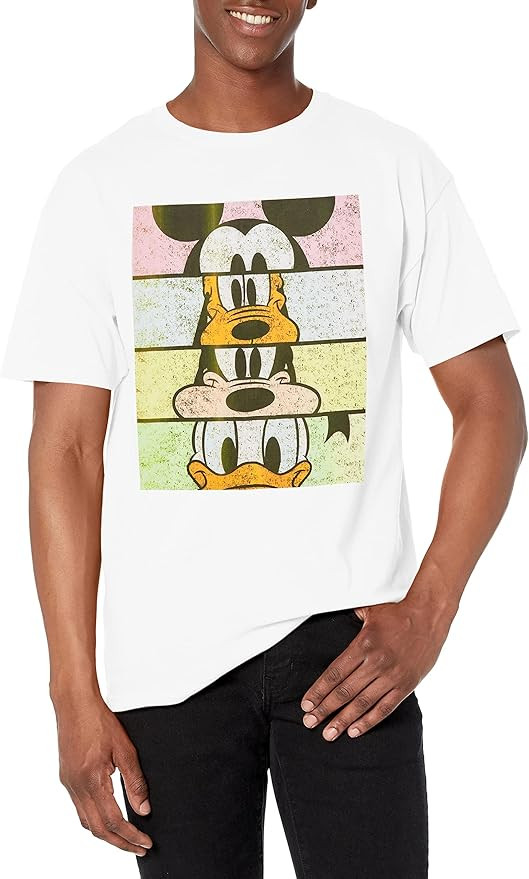 Disney Men's Characters Crew Crop T-Shirt | Amazon (US)