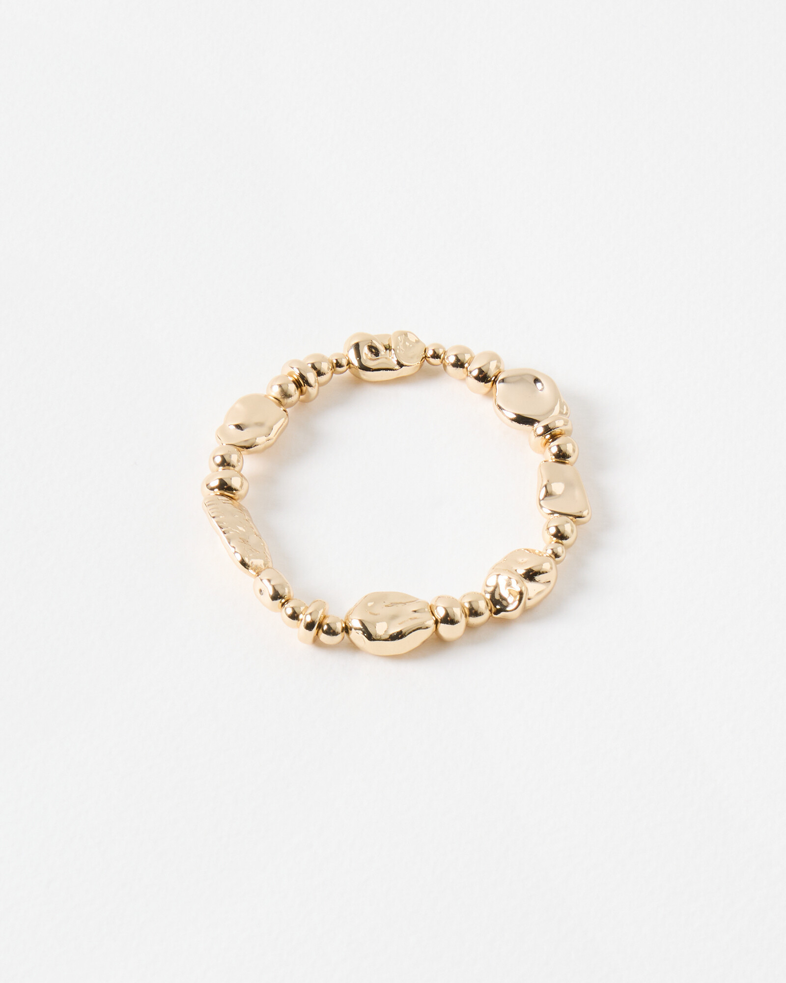 Charlie Chunky Gold Tone Beaded Bracelet | Oliver Bonas (Global)