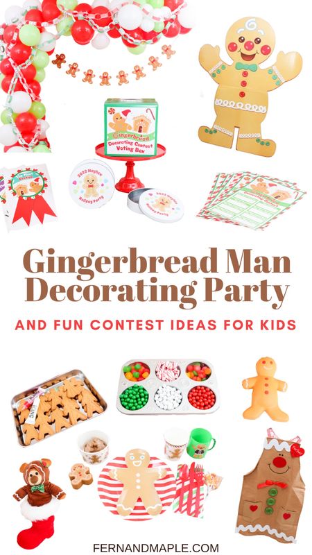 Set up a cute Gingerbread Man Decorating Party with fun decorations and contest supplies!

#LTKparties #LTKkids #LTKHoliday