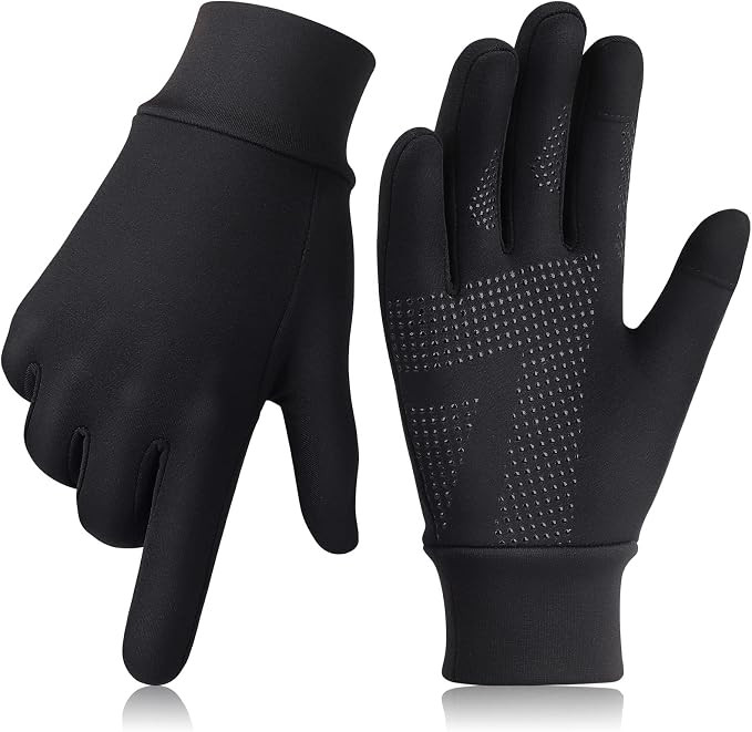 Running Gloves Touchscreen Anti-Slip Gloves Lightweight Fleece Sports Gloves Warm Windproof Winte... | Amazon (US)