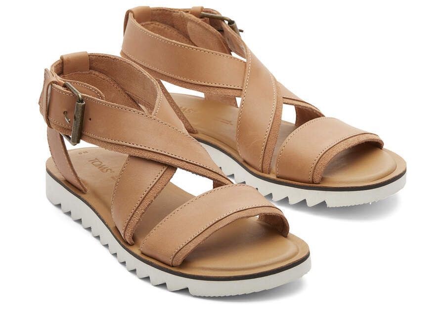 Women's Sidney Brown Leather Sandal | TOMS | TOMS (US)