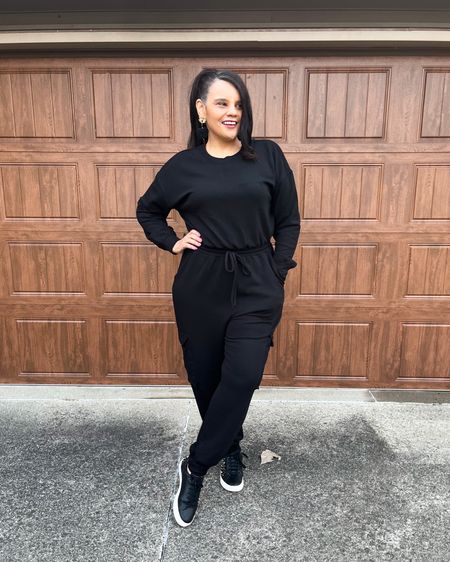 The most comfortable jumpsuit complete with cargo pockets. Nice easy weekend look 
#jumpsuit #loungewear #midsizefashion

#LTKstyletip #LTKover40 #LTKmidsize