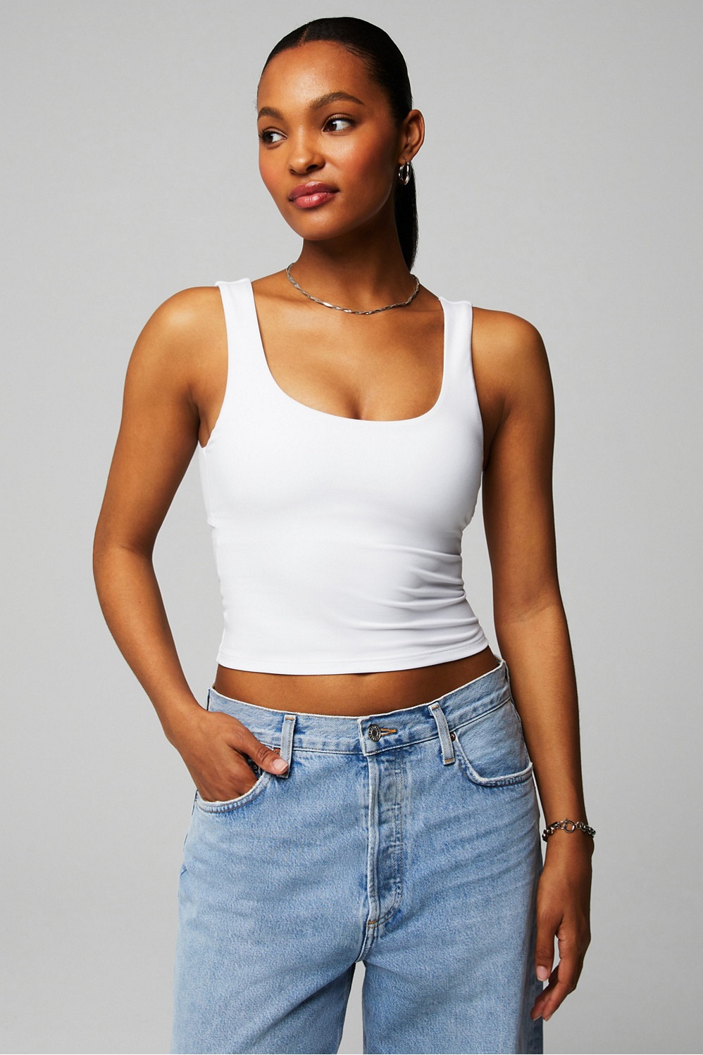 Oasis Twist Built-In Bra Tank | Fabletics - North America