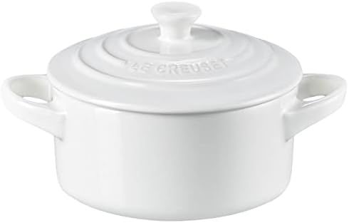 Le Creuset Stoneware Mini Round Cocotte, 8 oz., White | Amazon (US)