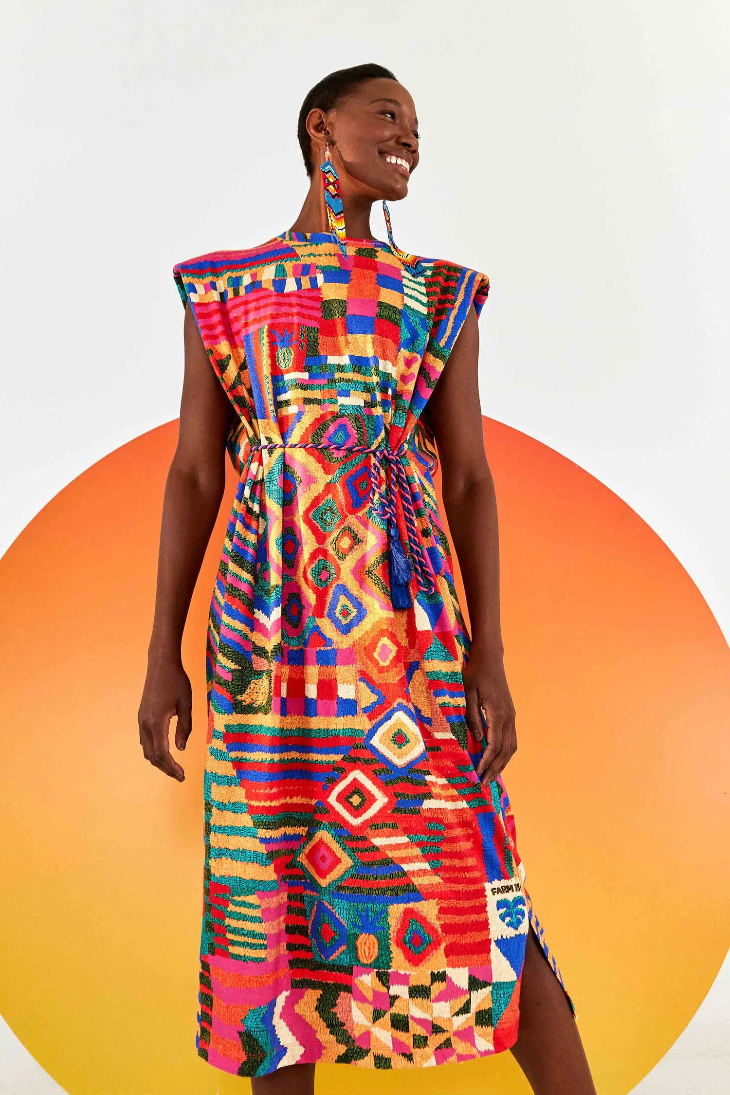 T-Shirt Dress | Summer Patches Print | FarmRio (US)