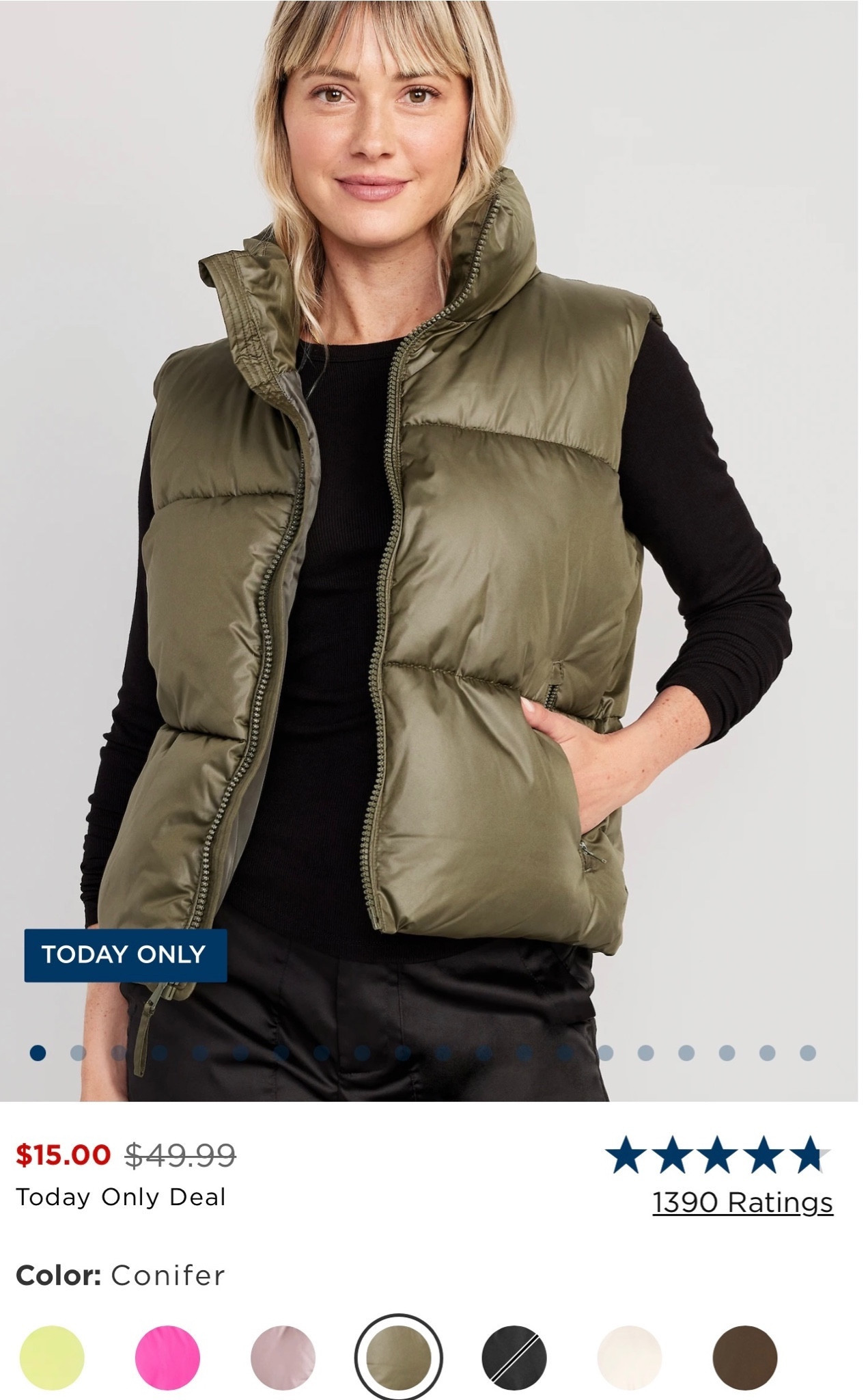 My puffer vest is on major sale TODAY ONLY!! Just $15.00!!! Run!! It also comes in Tall for girls like me. I’m 5’10” for reference. Cyber Week, Black Friday Sale @oldnavy #LaidbackLuxeLife

I can easily wear the Small or Medium. Medium for a little oversized look. 

Follow me for more fashion finds, beauty faves, and lifestyle, home decor, sales and more! So glad you’re here!! XO, Karma

#LTKsalealert #LTKSeasonal #LTKCyberWeek