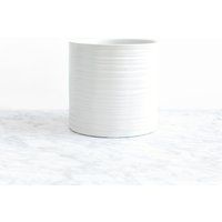 Dunes Textured White Planter | Large, Modern Decor, Indoor Planter, Ceramic Cache Pot | 6.75"" X 6.5 | Etsy (US)