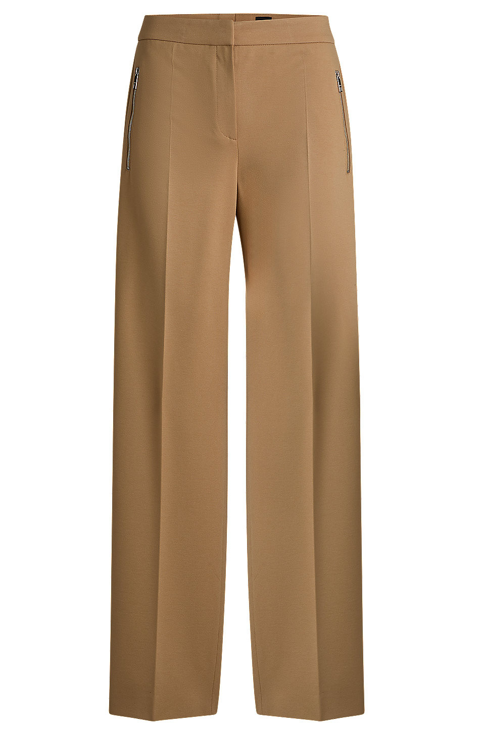 Regular-fit trousers in stretch fabric with zipped pockets | Hugo Boss (UK)