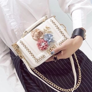 Aishang - Faux Leather Floral Applique Handbag | YesStyle | YesStyle Global