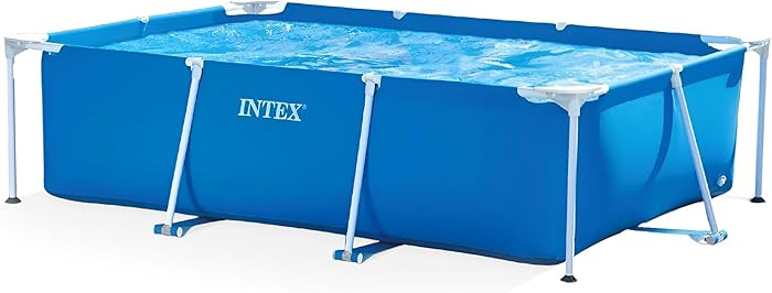 INTEX Rectangular Frame 9 ft 10 in x 6 ft 6.75 in x 29.5 in Above Ground Pool, Swimming Pool with... | Amazon (US)