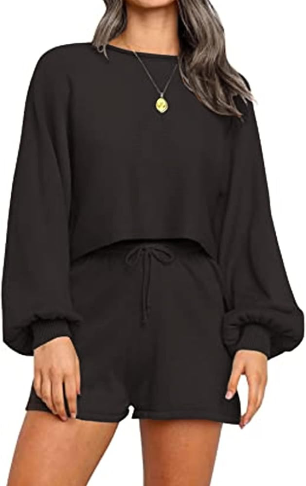 Ekouaer Knit Pajamas Set for Women Lounge Wear Sets Long Sleeve Sweatsuit Matching 2 Piece Outfit... | Amazon (US)