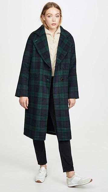 Double Face Plaid Raglan Coat | Shopbop